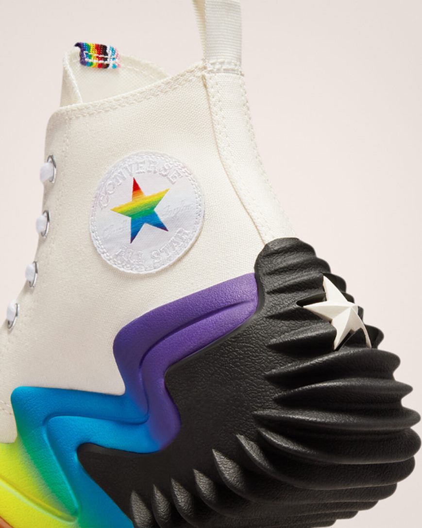Men's Converse Run Star Motion CX Pride High Top Platform Shoes Beige / Purple | AU 5C9E6L